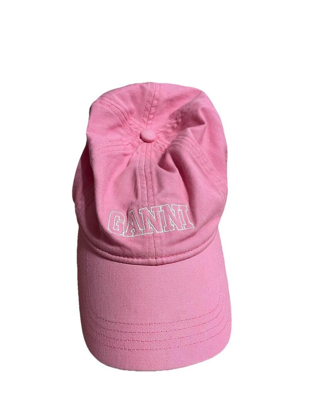 Ganni Pink Strap Back Baseball Hat Cap One Size Adjustable H99